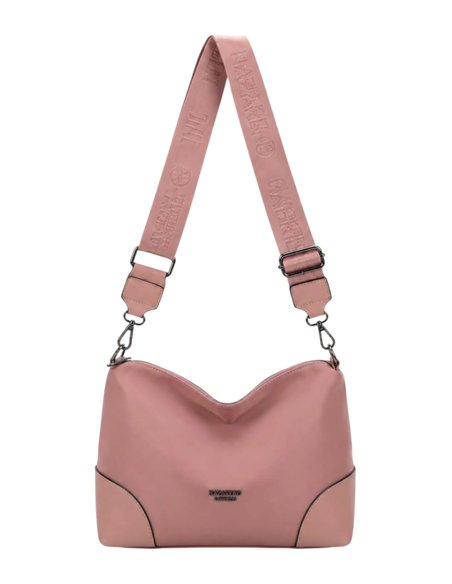 Bolso bandolera liso con correa ancha