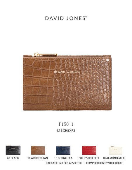 Slim croc zip pouch