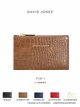 Slim croc zip pouch