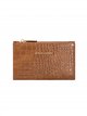 Slim croc zip pouch