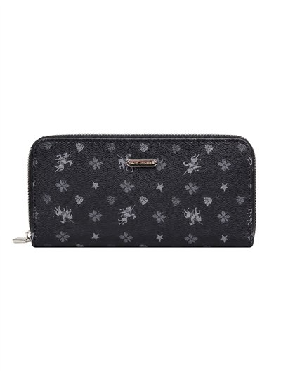 Cartera grande estampada con cremallera