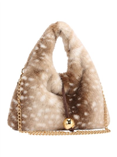 Bolso de mano pelo suave con cadena