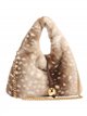 Bolso de mano pelo suave con cadena