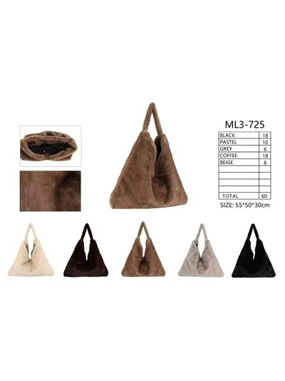 Borsa shopper maxi in morbida pelliccia 2