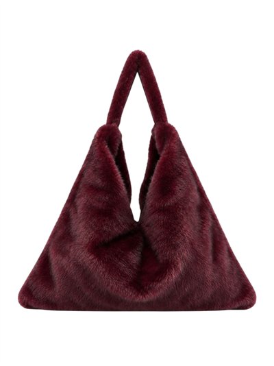 Borsa shopper maxi in morbida pelliccia