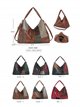 Sac hobo patchwork à pompon