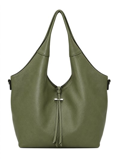 Ampia borsa shopper con beauty case incluso.