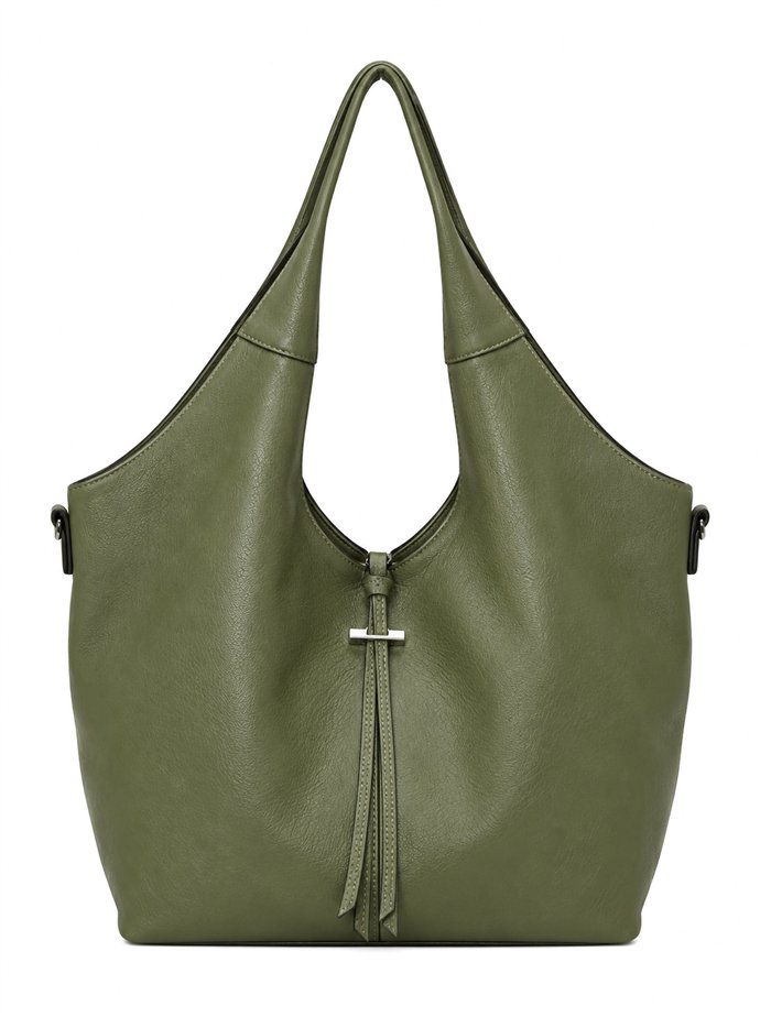 Ampia borsa shopper con beauty case incluso.