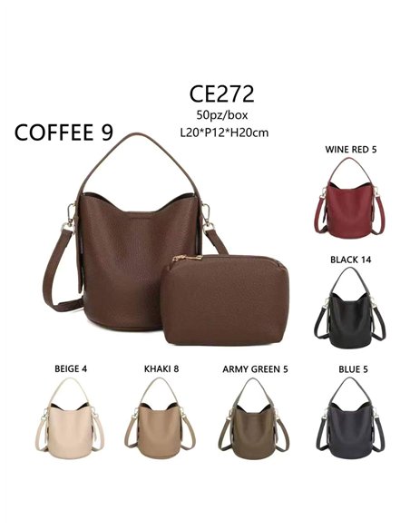 Bolso cubo con neceser interior