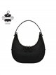 Bolso media luna de piel con cremallera