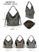 Hobo-Tasche mit Tiermuster und Quaste