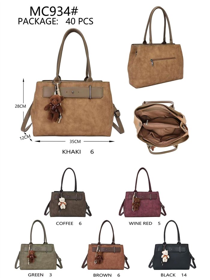 Bolso tote estructurado con detalle hebilla y colgante