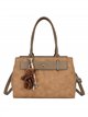 Bolso tote estructurado con detalle hebilla y colgante
