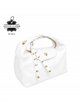 Bolso de mano de piel con tachuelas