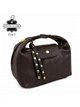 Bolso de mano de piel con tachuelas