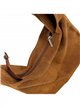 Große Hobo-Tasche aus Wildleder mit Reißverschluss