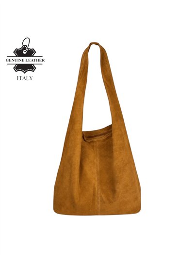 Große Hobo-Tasche aus Wildleder mit Reißverschluss