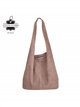 Große Hobo-Tasche aus Wildleder mit Reißverschluss