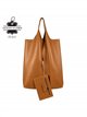 Bolso shopper de piel con monedero interior