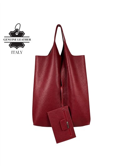 Bolso shopper de piel con monedero interior 2