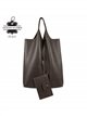 Bolso shopper de piel con monedero interior
