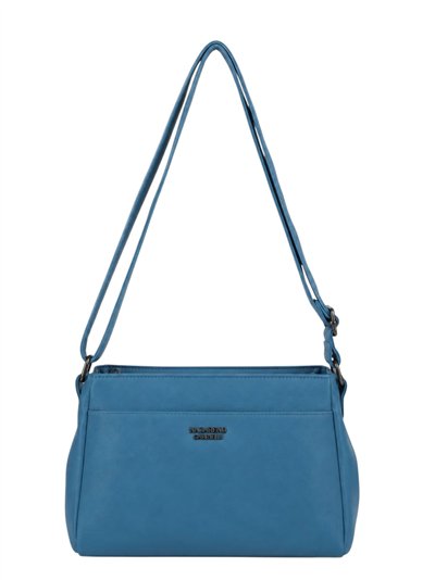 Bolso bandolera nylon con bolsillos de cremallera