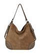 Bolso hobo efecto ante con tachuelas