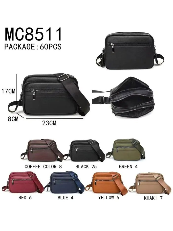 Bolso bandolera multicompartimento