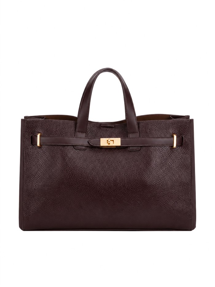 Bolso shopper estructurado con neceser