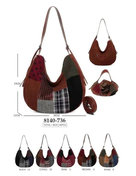 Bolso hobo patchwork multicolor