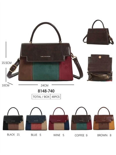 Bolsa de mão patchwork multicolorida 2