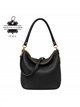 Bolso de hombro de piel italiana con cremalleras