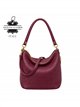 Bolso de hombro de piel italiana con cremalleras