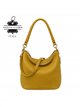 Bolso de hombro de piel italiana con cremalleras