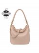 Bolso de hombro de piel italiana con cremalleras