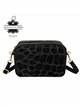 Bolso bandolera de piel serraje efecto coco