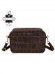 Bolso bandolera de piel serraje efecto coco