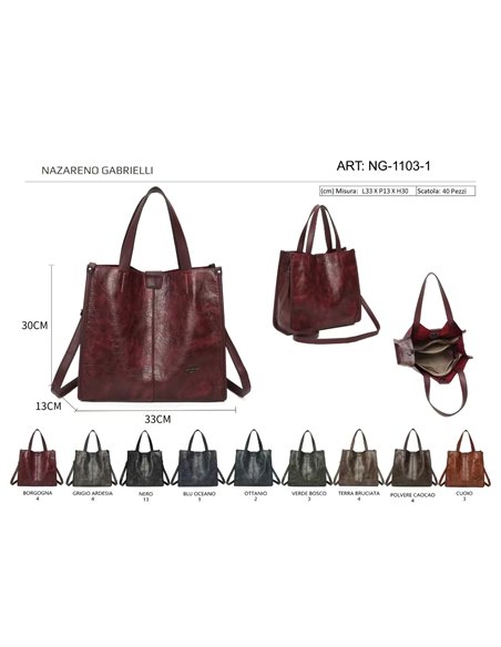 Bolso shopper efecto vintage con bandolera