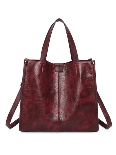 Bolso shopper efecto vintage con bandolera