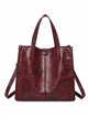 Bolso shopper efecto vintage con bandolera