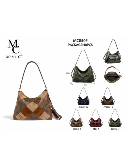 Bolso hobo patchwork efecto piel