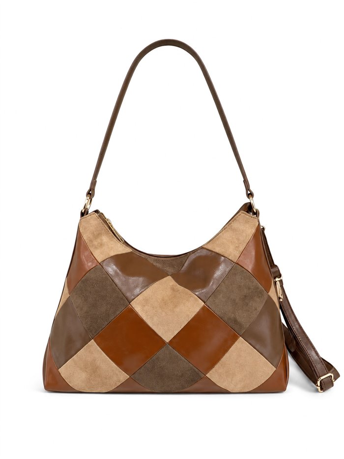 Bolso hobo patchwork efecto piel