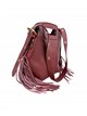 Bolso bandolera de piel italiana con flecos