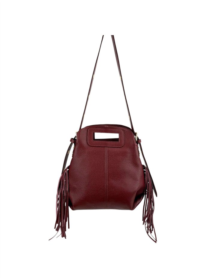 Bolso bandolera de piel italiana con flecos