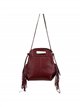 Bolso bandolera de piel italiana con flecos