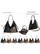 Hobo-Tasche mit Tiermuster und Kette