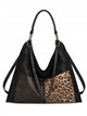 Hobo-Tasche mit Tiermuster und Kette