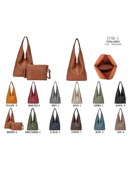 Borsa shopper Hobo con beauty case removibile