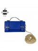 Mini bolso de mano de piel italiana con solapa y cadena