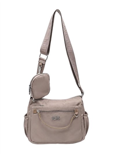 Bolso bandolera nylon multibolsillos con monedero